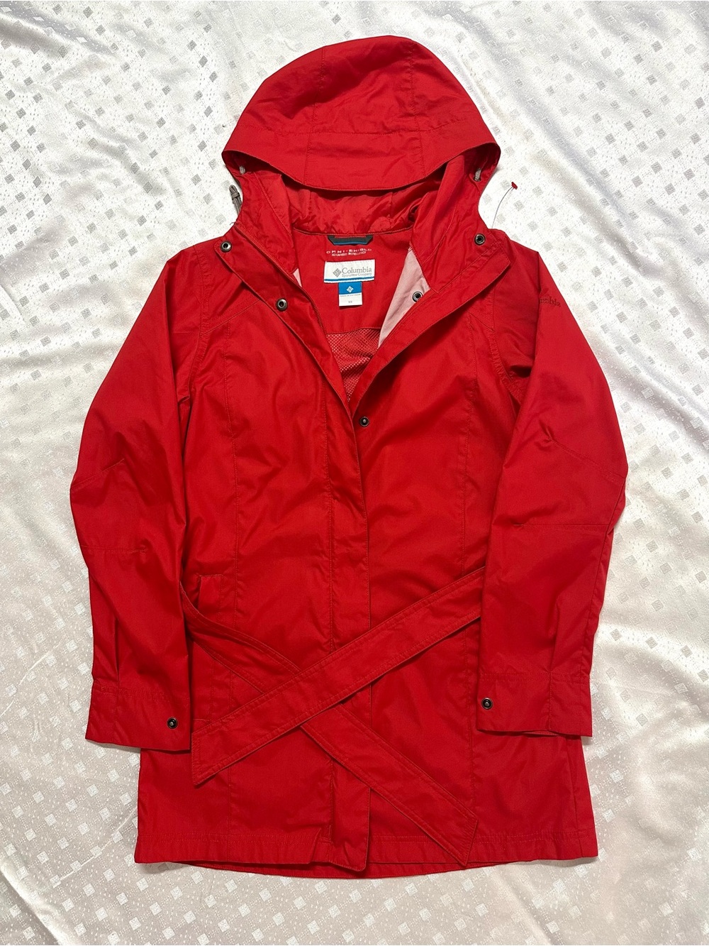 Columbia Women’s Red Hooded Trench Coat